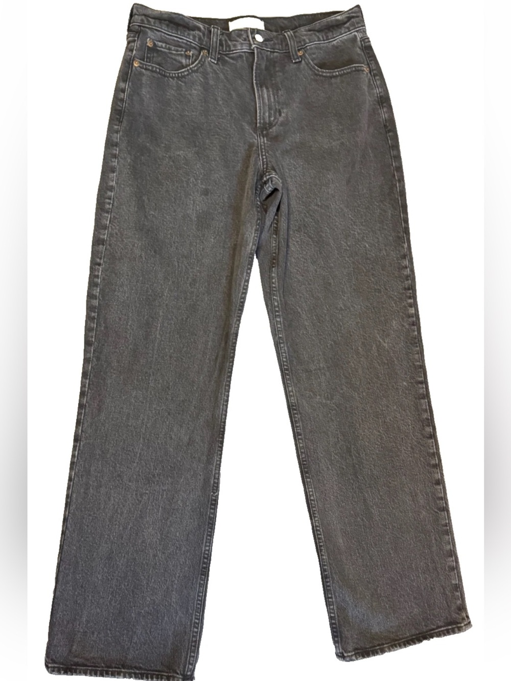 Abercrombie & Fitch Jeans Women 28x33 Black Straight Leg High Rise Denim